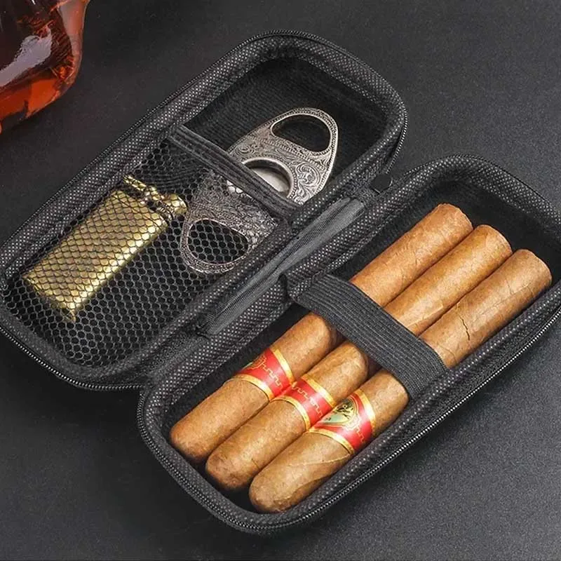 Travel Accessories Us - Taşınabilir Puro Kutusu EVA Hafif Seyahat