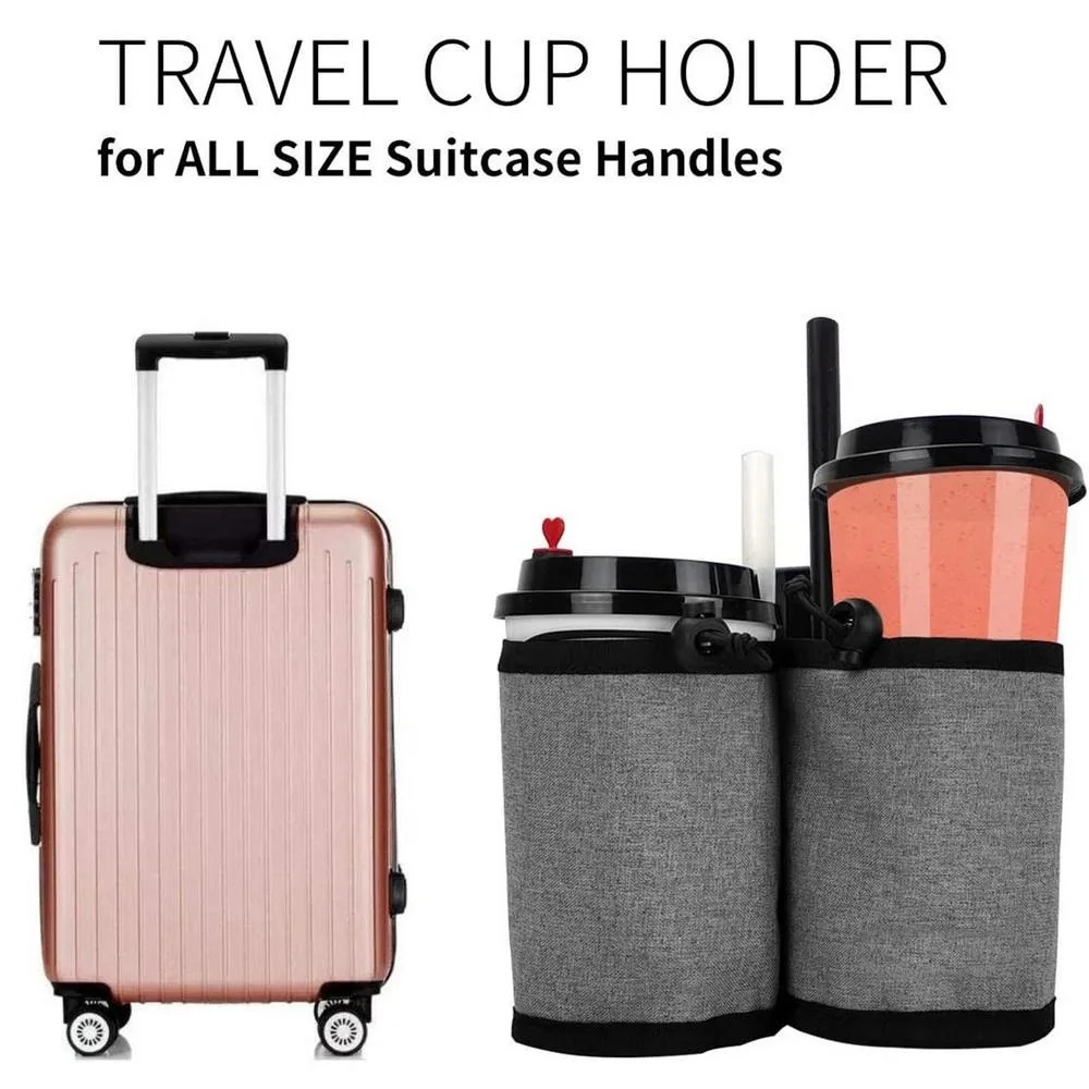 Travel Accessories Essentials - Yeni Bagaj Saplı Su Şişesi Tutucu