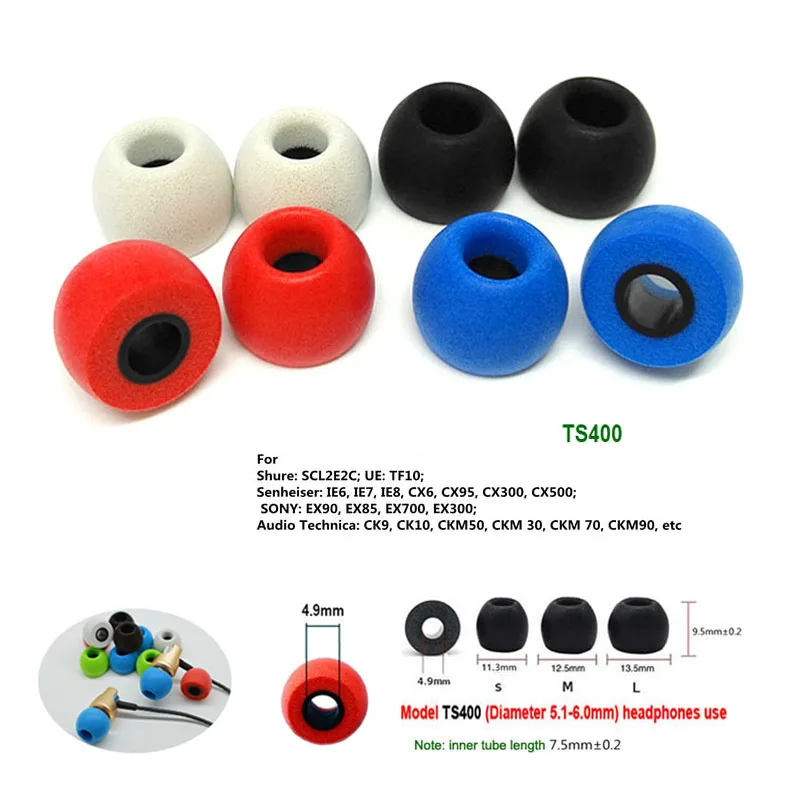 Earplug Set Foam - 10 çift hafızalı köpük kulaklık uçları