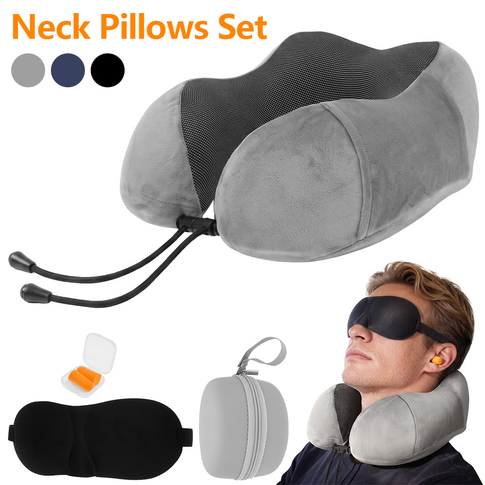 Earplug Set Foam - U Şeklinde Hafızalı Köpük Boyun Yastığı