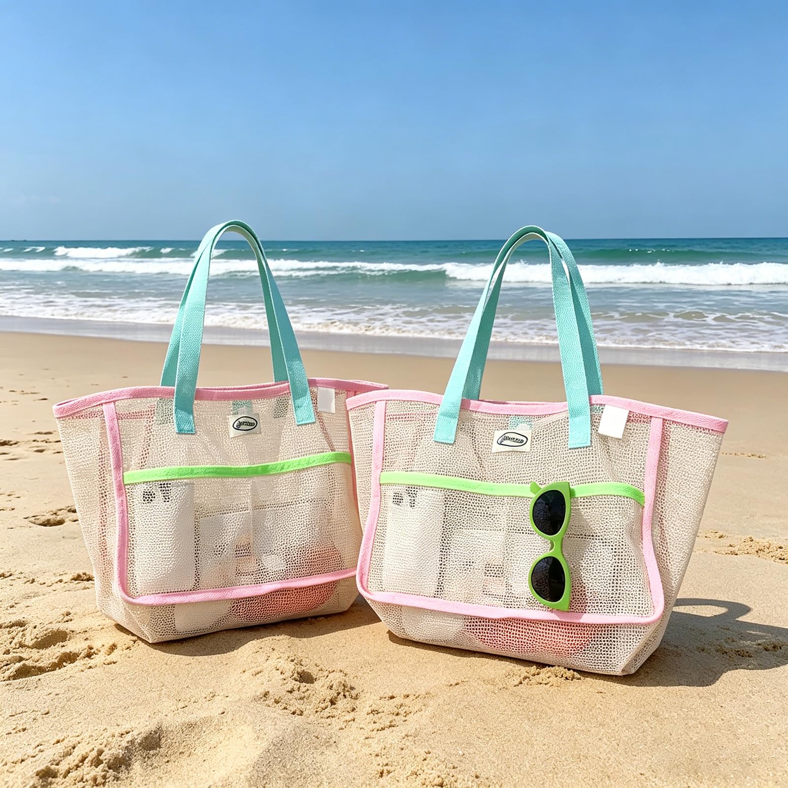 Travel Accessories Us - Kadınlar için Plaj Çantaları Renkli Katlanabilir
