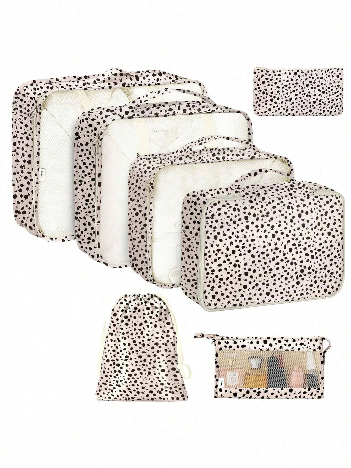 Travel Accessories Packing Cubes - Leopard 7 Parçalı Bagaj Saklama Çantası,