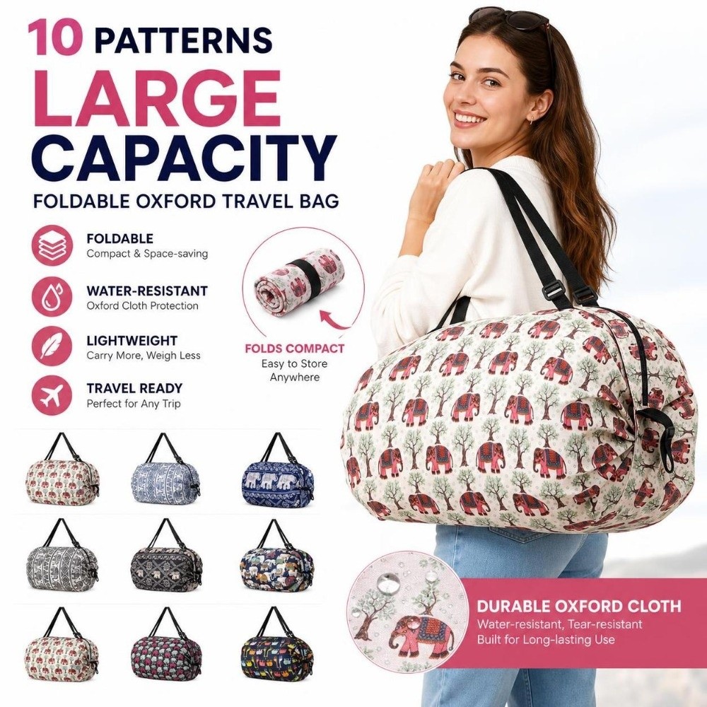 Travel Accessories Market - Dayanıklı, Büyük Kapasiteli, Saplı Alışveriş Çantası,