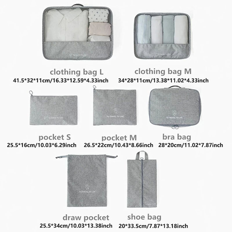 Erkekler ve Kadınlar için 7 Pa - Travel Accessories Packing Cubes incelemesi ve fiyatı