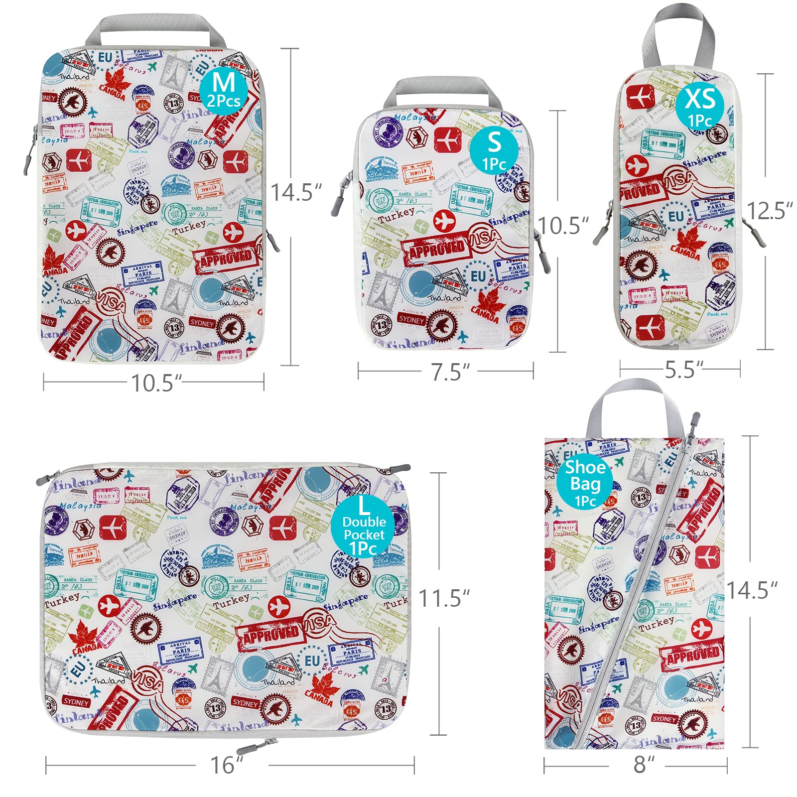 4/6 adet seyahat sıkıştırma am - Travel Accessories Packing Cubes incelemesi ve fiyatı