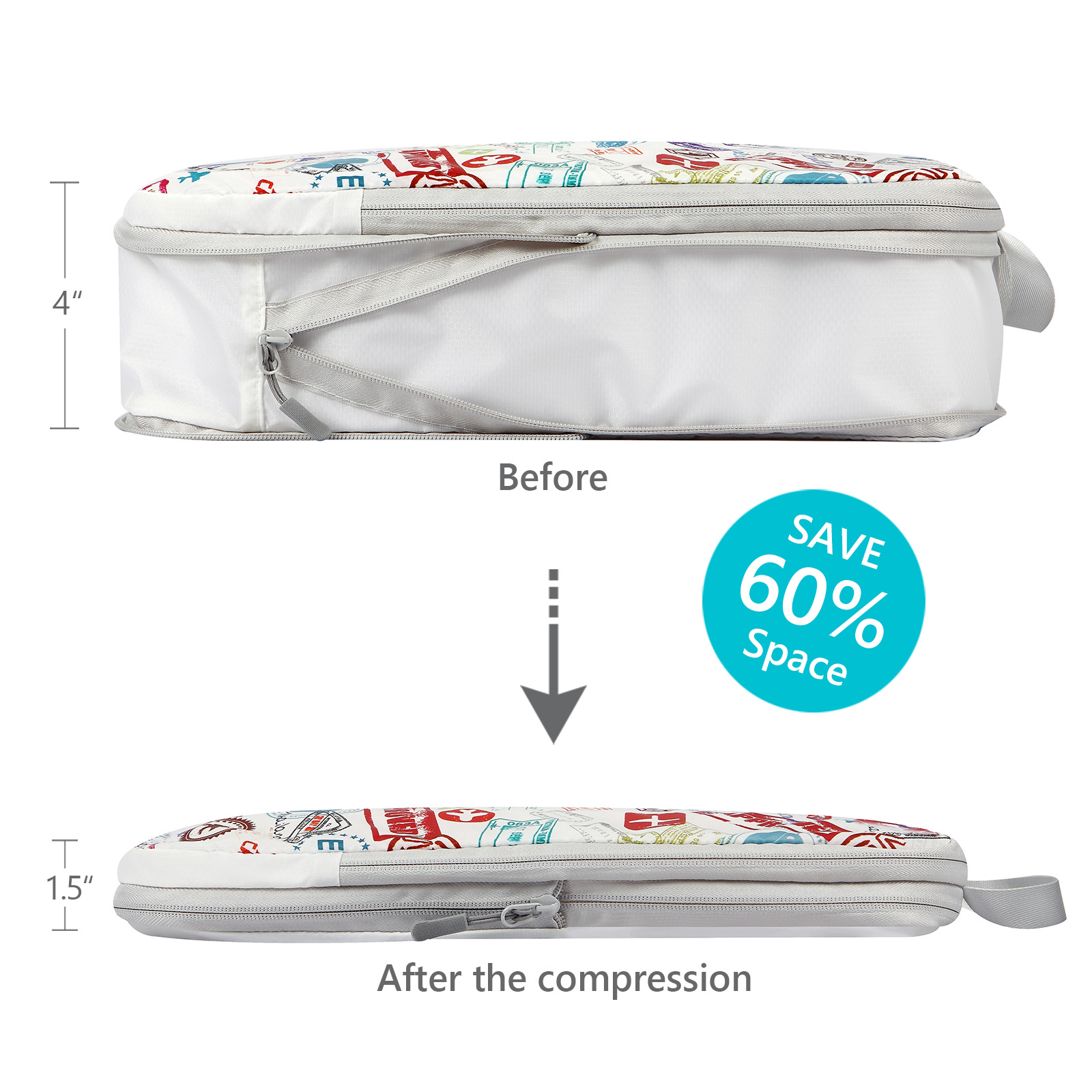 4/6 adet seyahat sıkıştırma am - Travel Accessories Packing Cubes incelemesi ve fiyatı